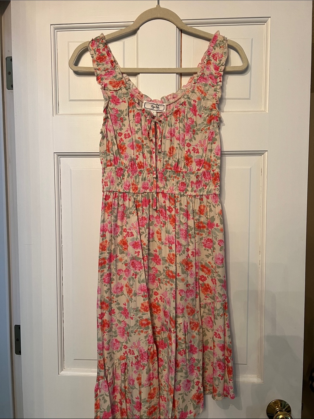 Hippie Rose Floral Smocked Waist dress ladies Small